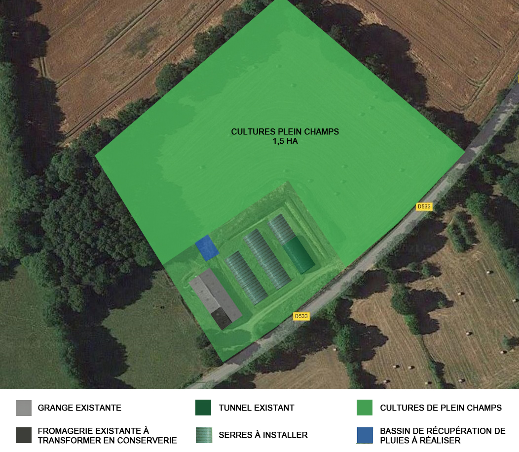 plan aerien du terrain